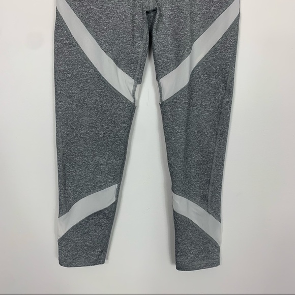 Aerie High Rise Gray White Mesh Insert 7/8 Leggings Size Small - Picture 4 of 11